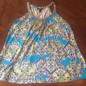 INC Embellished Halter Top